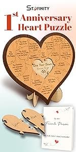 1 Year Anniversary Boyfriend Gifts - One Year Anniversary Dating Gifts For Her Girlfriend, First Paper Anniversary For Him Men, 1 Year Anniversary Scrapbook, 1st Anniversary Wedding Gift