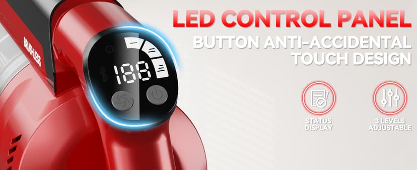 350W Cordless Vacuum Cleaner for Milwaukee M18 Battery, 35kPa Brushless Lightweight Stick Vacuum with 3 Mode Suction, 6 in 1 Stick Vacuum Cleaner with HEPA for Floor, Carpet, Car, Battery Not Included