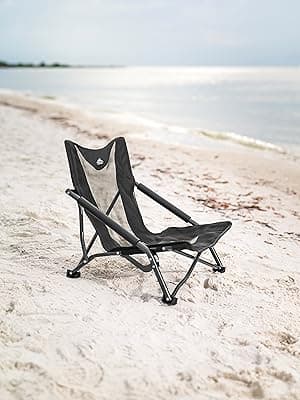 Cascade Mountain Tech Folding Camp Chair for Camping, Beach, Picnic, Barbqeues, Sporting Events with Carry Bag