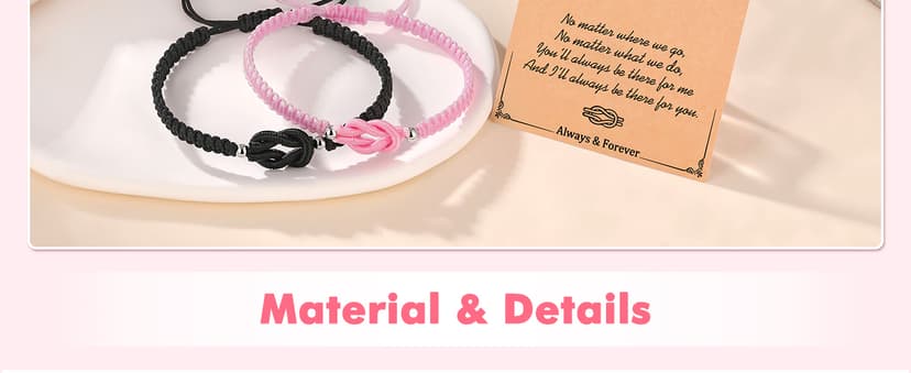 UNGENT THEM Pinky Promise Forever Love Knot Bracelets for Couples–Birthday Anniversary Valentines Christmas Gifts B0FNDC3ZRQ