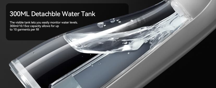 HiLIFE Upgraded Steamer for Clothes, Handheld Portable Design, 1100W Powerful Steam, 300ml Larger Tank & No Leak Design, 30S Fast Heat-up, Quick Wrinkle Remover, Compact Size for Travel, ONLY 120V