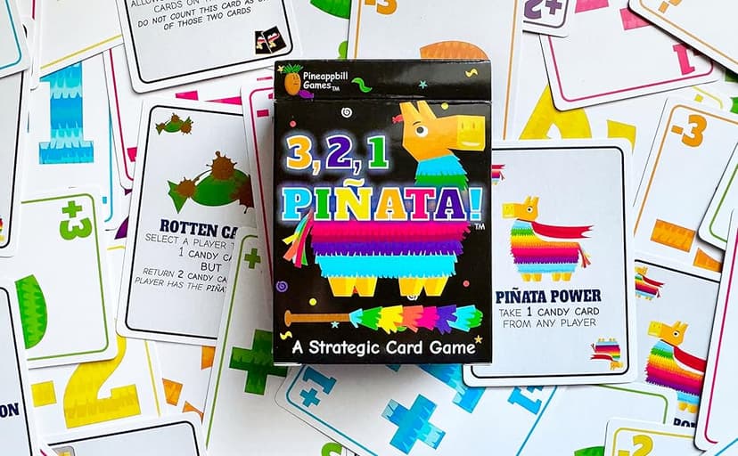 3, 2, 1, Piñata! – Fun Family Card Game for Kids & Adults – Fast-Paced Party Game for Game Night – Ages 7+, 2-5 Players – Portable Travel Game