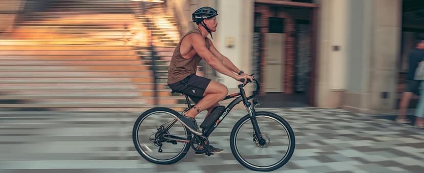 Jasion EB5 Electric Bike for Adults with Peak 1000W Brushless Motor, 40Miles 20MPH Commuting Electric Mountain Bike with 360Wh Removable Battery, 7-Speed, 26" Tires and Front Fork Suspension