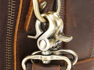 Polare X-Large 18" Full Grain Leather Briefcase For Men Business Travel Case Messenger Bag Fits 17.3" Laptop