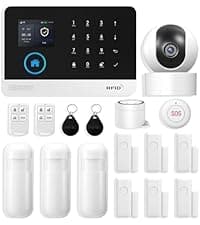 PGST WiFi Wireless Home Alarm System - 2025 Home Security System, 10-Minute Installation, 4 Door & Window Sensors + 2 Motion Sensors, APP Remote Control, Compatible with Alexa, No Monthly Fee