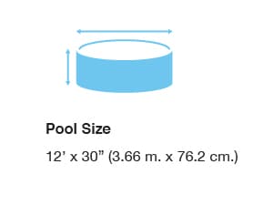 Intex 28131EH Easy Set Inflatable Swimming Pool Set: 12ft x 30in – Includes 530 GPH Cartridge Filter Pump – Puncture-Resistant Material – 1485 Gallon Capacity – 23in Water Depth