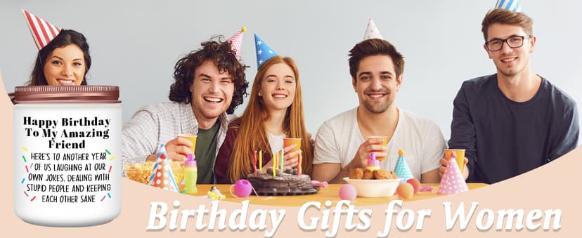 Homsolver Best Friend-Birthday Gifts for Women Men, Funny Friendship Gifts for Woman Candles, Birthday Gift for Friends Sister Bestie BFF Coworker Classmate, Funny Scented Candles
