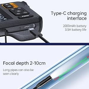 Endoscope Camera with Light, Borescope Camera with 4.3" IPS Screen, 1920P HD with 8 LED Lights, 16.4FT Semi-Rigid Cord Bore Scope, Gadgets for Men & Tools for Men