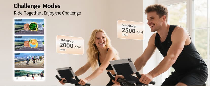 YESOUL Exercise Bike for Home – Stationary Bike with Stable Triangle Frame, Silent Magnetic Resistance, 300 lbs Capacity, Dual-Stage Drive & Alloy Flywheel, Smart APP with Scenic & Live Classes