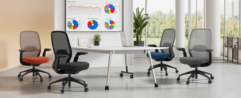 COLAMY Office Chair for Long Hours, Easy Wire-Control Desk Chair with Sliding Seat Depth & Thick Padded Lumbar Support, Heavy Duty 300 LBS High Back Mesh Computer Chair for Home Workstation,Black
