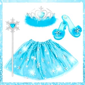 Toddler Dress Up Clothes Shoes Jewelry Set, Princess Costume Include Unicorn Mermaid, Pretend Play for Little Girls Age 3-6 HAMSILY Princess Dress Up for Girl 3 4 5 6 Years Old Birthday Gifts Toys B0B6FTH2HD