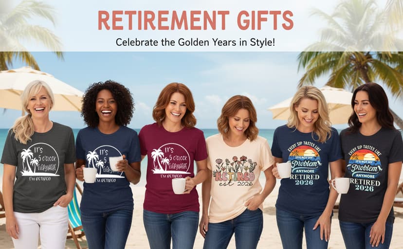 2026 Retirement Shirts Gift for Women Retired Gifts for Wife, Mom, Coworker, Boss Ideas Tops Tees