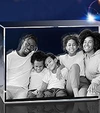 3D Crystal Photo, Christmas Personalized Gift,Customized Gifts for Wife, Women, Him, Her, Dad and Mom. Custom Picture Gifts for Christmas, Father's Day, Birthday, Wedding, Anniversary, Memorial, Picture Gift for Pet Lovers.