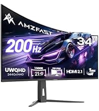 Amzfast 24 Inch Gaming Monitor 200Hz FHD 1080p Fast IPS Computer Monitor, 110% sRGB 1ms HDR Support Adaptive Sync, Eye Care VESA Mount HDMI 2.0 | Display Port 1.4 White Monitor, AMZG24X1W