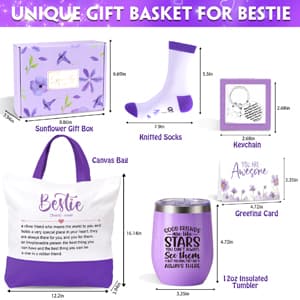 Best Friend Birthday Gifts for Women, Gift for Friend Woman, Bestie Gifts for Women, Birthday Galentines Valentines Christmas Friendship Bestfriend Gift Ideas for Bestie Soul Sister Close Female BFF B0F27YZ252