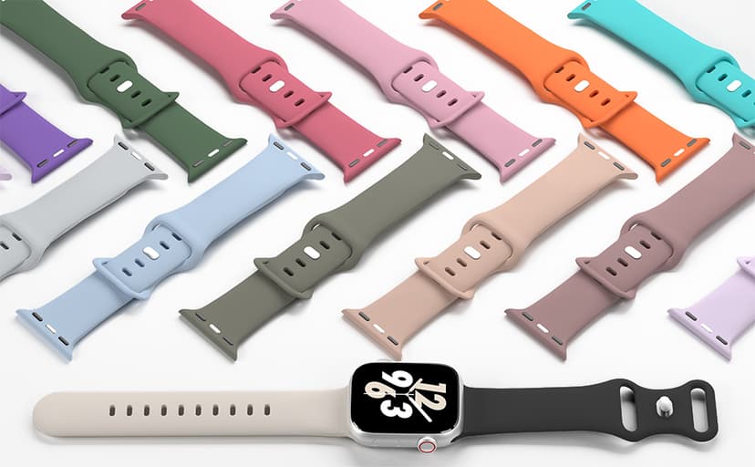 Sport Band Compatible with Apple Watch 38mm 40mm 41mm 42mm 44mm 45mm 46mm 49mm, Replacement Soft Silicone Strap Wristbands for iWatch Series 10/9/8/7/6/5/4/3/2/1 Ultra SE Women Men, Black