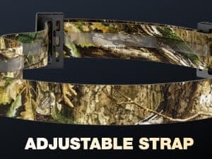 Mossy Oak 600 Lumens Rechargeable Headlamp, Lightweight LED Headlight with White & Red Light, Waterproof Head Lamp with Non-Slip Band, Dimmable & Memory Function for Hunting, Camping, Power Outage