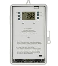 Suraielec Pool Timer, 7-Day 24-Hour Digital Pool Pump Timer, 40 AMP Heavy Duty, 120/240/277 VAC, Outdoor Metal Casing, Electric Switch Box for Swimming Pump, Hot Water Heater, Spa, Lights