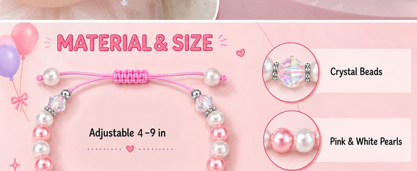 Adjustable 4-9 in Bracelet with Number Charm, Happy Birthday Gifts for Daughter Granddaughter Niece Little Girls Birthday Gifts for Kids, 1 2 Year Old Girl Birthday Bracelet B0H8SMJMX5