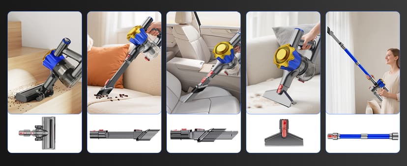 MBYULO Cordless Vacuum Cleaner, 580W 50Kpa Powerful Stick Vacuum, Up to 70Mins Rechargeable Battery, Vacuum Cleaners for Home Anti-Tangled Lightweight Handheld for Hardwood Floor, Carpets, Pet Hair