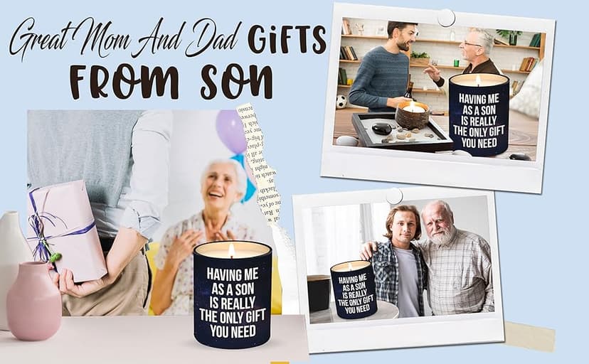 Birthday Gifts for Mom from Son - Mom Birthday Gifts from Son - Moms Gift Ideas from Son - Mother Gift, Funny mom Candle, 10 Oz Jar Lemongrass Scent
