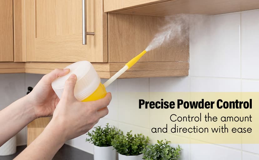 Qualirey 2 Pack Diatomaceous Earth Powder Duster with 6 Inch Extension Nozzle, Diatomaceous Earth Powder Duster for Pest Control, Powder Sprayer for Indoor and Outdoor Use