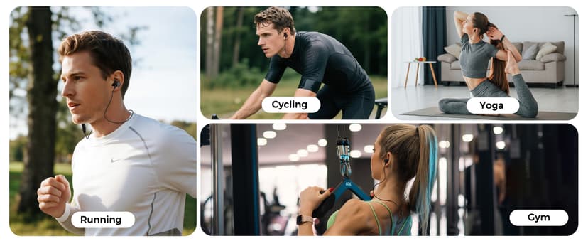 SoundPEATS Q40 HD Sports Neckband Headphones with LDAC Hi-Res Audio & Bluetooth 6.0 Stable Connection, IP67 Waterproof Wireless Earbuds, 20H Playtime for Running Gym, Fast Charge, Dual Pairing