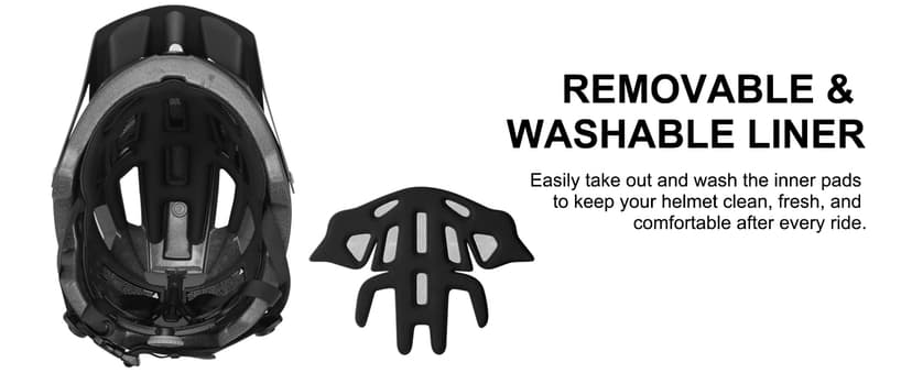 Mountain Bike Helmet Adult Men Women - Ultra Comfort, Super Lightweight Bicycle Helmets, MTB Cycling Gear Biking Accessories with Adjustable Fit & Removable Sun Visor