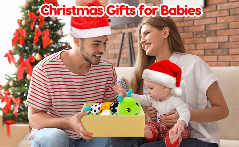 Baby Sensory Toy 0-6 Month Music Animal Stuffed Plush Caterpillar Toy for Infant 0-3-6-12 Month Old Tummy Time with Baby Mirror Crinkle Rattle Carseat Toys for Newborn Boys Girl Shower Gifts