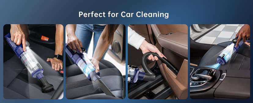 MONOZEL Handheld Vacuum Cordless - Car Vacuum Cleaner with Brushless Motor, 15kPa Powerful Suction Vacuum with LED Light, Type C Port, 2 Fliters, Portable Hand Vacuum for Home, Pet and Car