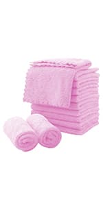 MOONQUEEN Microfiber Facial Cloths Fast Drying Washcloth 12 Pack - Premium Soft Makeup Remover Cloths - Highly Absorbent