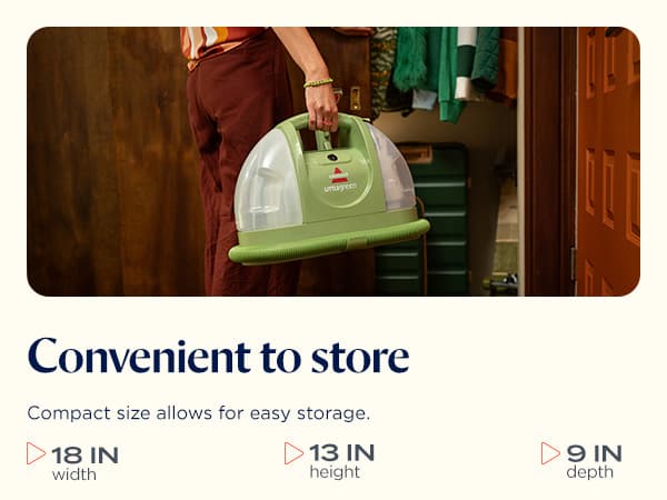 BISSELL Little Green Multi-Purpose Portable Carpet and Upholstery Cleaner, Car and Auto Detailer, with Exclusive Specialty Tools, Green, 1400B