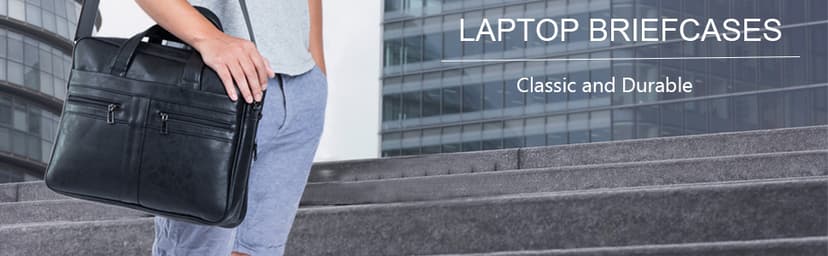 seyfocnia Men's Leather Messenger Bag, Laptop Briefcase Business Satchel Computer