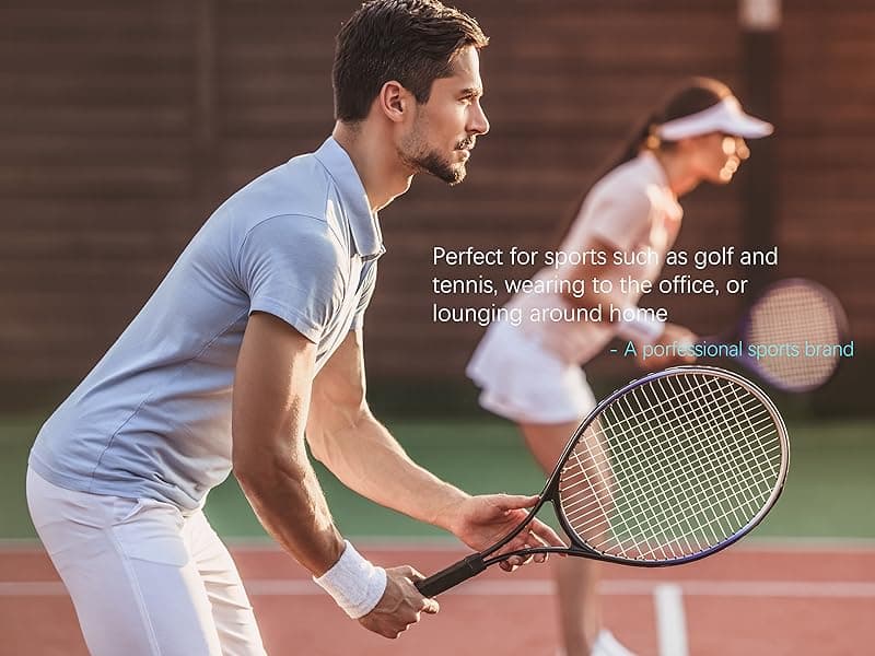 TELALEO 4/5 Pack Mens Polo Shirts Quick Dry Short Sleeve Golf T Shirt Performance Moisture Wicking Casual Workout