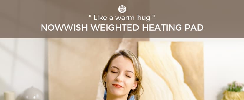 NOWWISH Heating Pad for Neck and Shoulders Pain Relief, 2lb Weighted Electric Heating Pad with 10 Heat Levels and Auto Shut Off, Large Heated Wrap, Birthday Gifts for Women Mom Wife, 17"x23", Purple