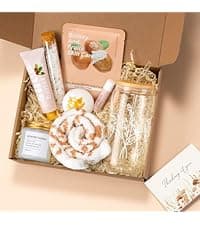 Spa Gift Baskets for Women, Vanilla Coconut Bath and Body Gifts Set for Women, Home Spa Self Care Gift, Relaxing Bath Set for Mom Wife Sister Friends Sister Girlfriend, Mother’s Day Thank You Gifts