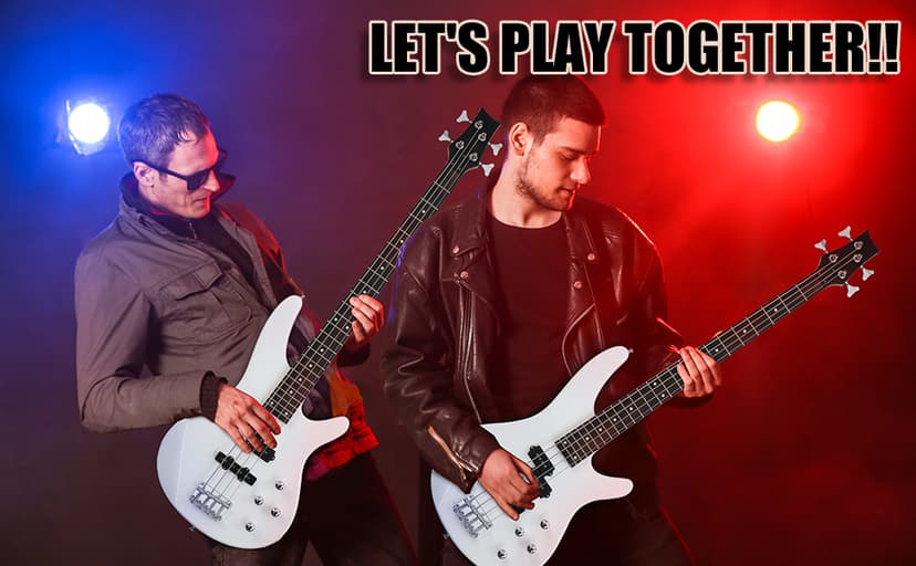 Ktaxon 4 String Electric Bass Guitar, Full Size Standard Right Handed Rosewood Fingerboard Beginner Kit with Cable Wrench Tool (White)