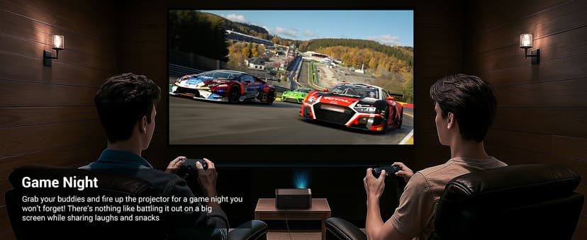 Official Licensed Netflix Smart Projector, HAPPRUN Projector 4K with Wifi and Bluetooth, DoIby Audio,Built-in Apps, Native1080P 1000 ANSI,Electric Focus,Movie Projector for Home Cinema,Outdoor,Indoor