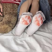 FreeNFond Funny Animal Paw Socks Gag Gifts for White Elephant Gift Exchange