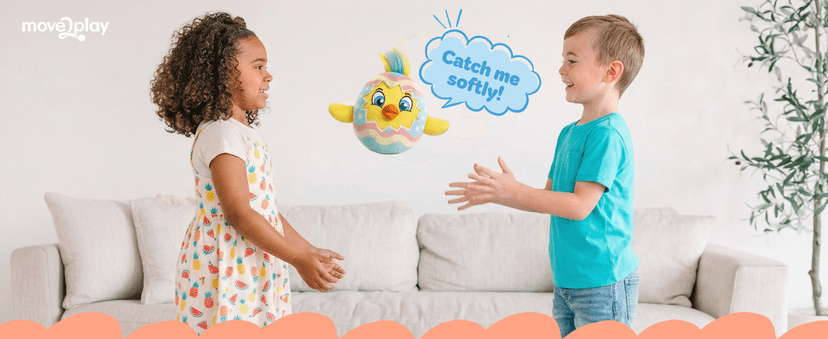 Move2Play, Egg Toss, Hilariously Wild Active Party Game for Kids | Indoor & Outdoor Toss Toy for Boys & Girls Ages 3-8+ | Fun Birthday, Family & Camping Game B07CN72D4V