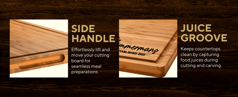Personalized Cutting Board, Custom Bamboo Engraved Charcuterie Boards - Best Present for Wedding, Bridal Shower, Engagement, Anniversary, Housewarming, Gift Idea for Couples Bride, Parent, Family