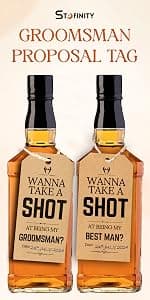 wedding groomsmen gifts, take shot tags Groomsmen Proposal Gift, 8 Will You Be My Groomsman Cards, 2 Best Man Card B0D6GL9WCH