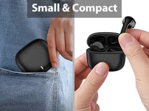 Wireless Earbuds for iPhone 17 Air 16 15 Pro Max Plus 14 13, 5.3 Bluetooth Headphones Noise isolating Ear Buds with Mic Touch Cordless Earbud for Samsung Galaxy S25 Ultra S24 S23 Fe S22 A35 Pixel 10 9