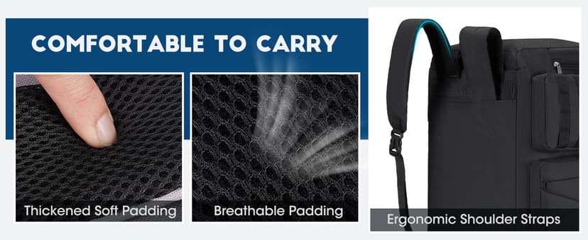 SDYSM Gym Bag for Men 45L Sports Duffel Bags 3-in-1 Travel Duffel Bag with Shoe Compartment, Gym Workout Backpack Carry On Weekender Bag Overnight Bag for Travel, Black