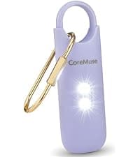 Personal Safety Alarm for Women – Panic Button 130dB Siren with Dual LED Strobe Flashlight, Rechargeable Self Defense Keychain for Night Walking, Campus, Travel Gifts for Women (Violet) B0FX35T8LD