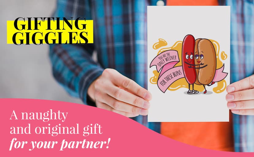 GIFTING GIGGLES Funny Romantic Joke Card for Boyfriend Husband or Lover | Naughty Gift for him | Anniversary, Birthday, Valentine’s Day, Fathers Day, Appreciation | 30th 40th 50th 60th 70th 75th
