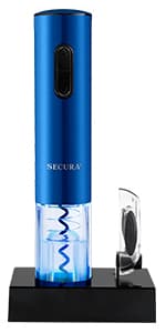 Secura Electric Wine Opener, Automatic Electric Wine Bottle Corkscrew Opener with Foil Cutter, Rechargeable (Stainless Steel) B01261VEOG