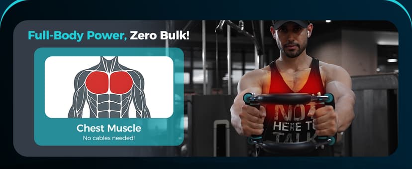 Twister Arm Trainer, Adjustable 5 Resistance Levels (40-130 lbs) Chest & Arm Workout Equipment for Men & Women, Ergonomic Home Gym Strength Trainer with Anti-Slip Handles & Carry Bag