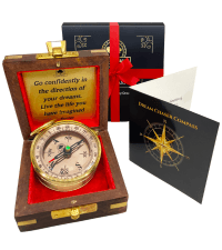 OakiWay Anniversary Sundial Compass Gift for Him or Her - Unique Gift Ideas for Husband or Wife, Men Wedding Anniversary 50th 40th 25th 20th Year Celebration, Gift Card Included
