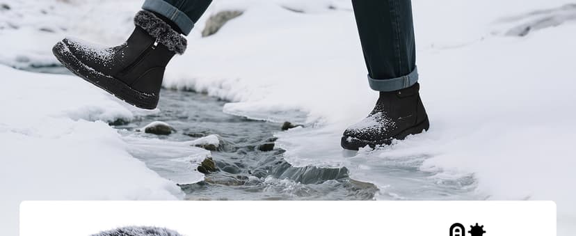 SHIBEVER Women's Snow Boots Winter Fur Lined Waterproof Anti-Slip Booties Women Ankle Snow Boots